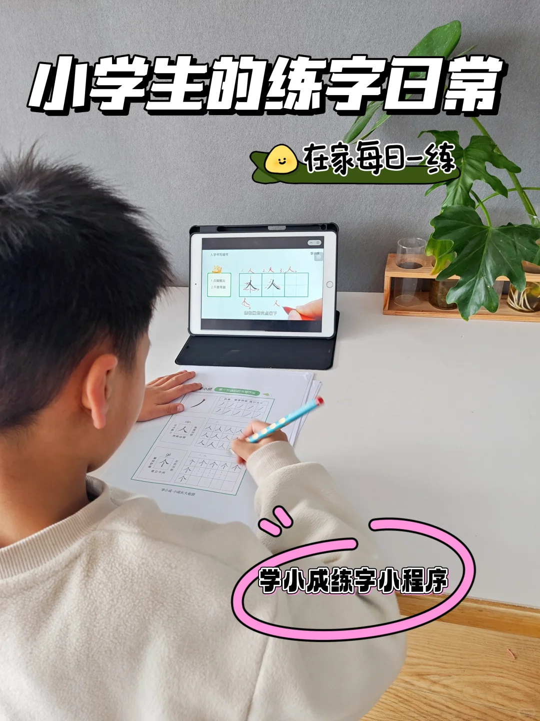 孩子的练字计划，我每天都用的这个....