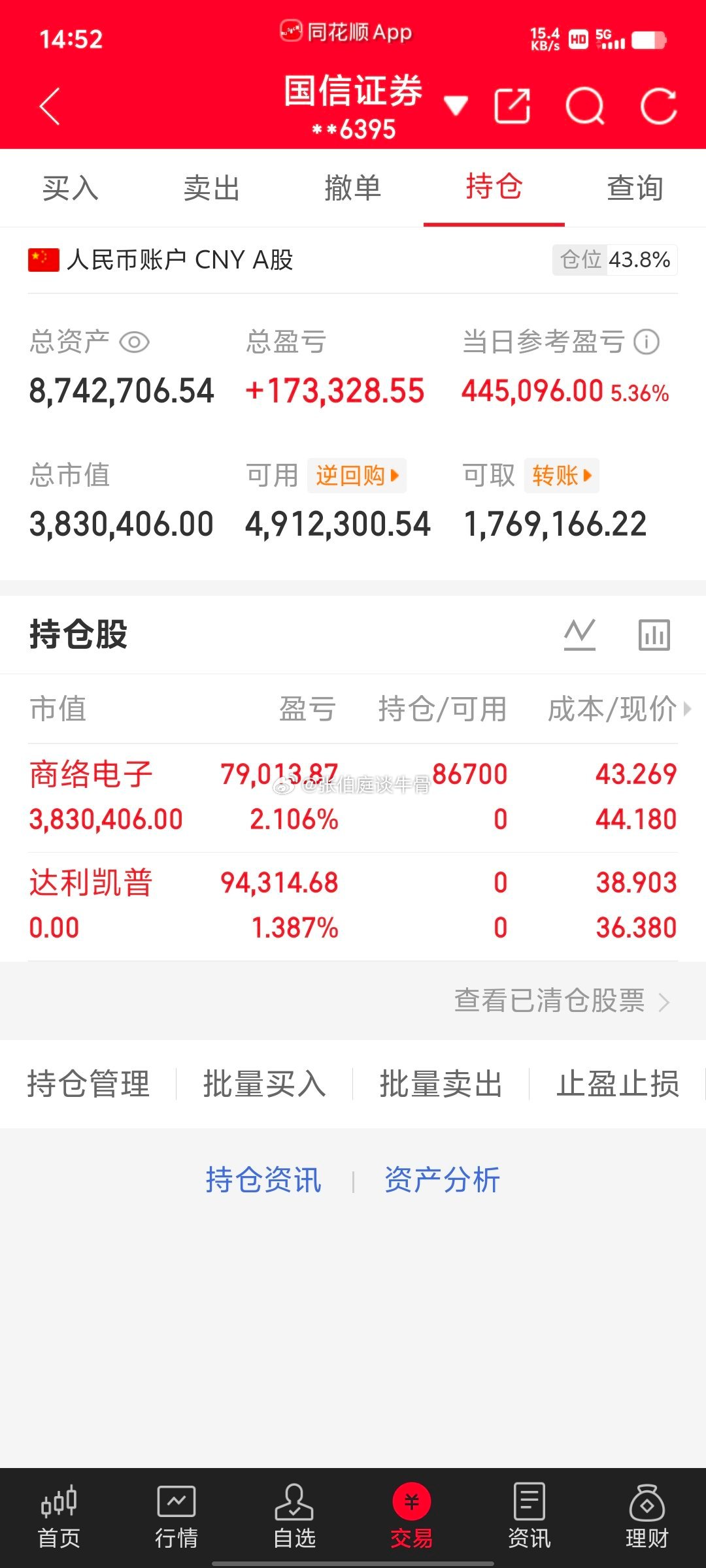 交易更新《第76天》：不要盲目跟风，拒绝马后炮！吹牛一年翻6倍，本金:300W，