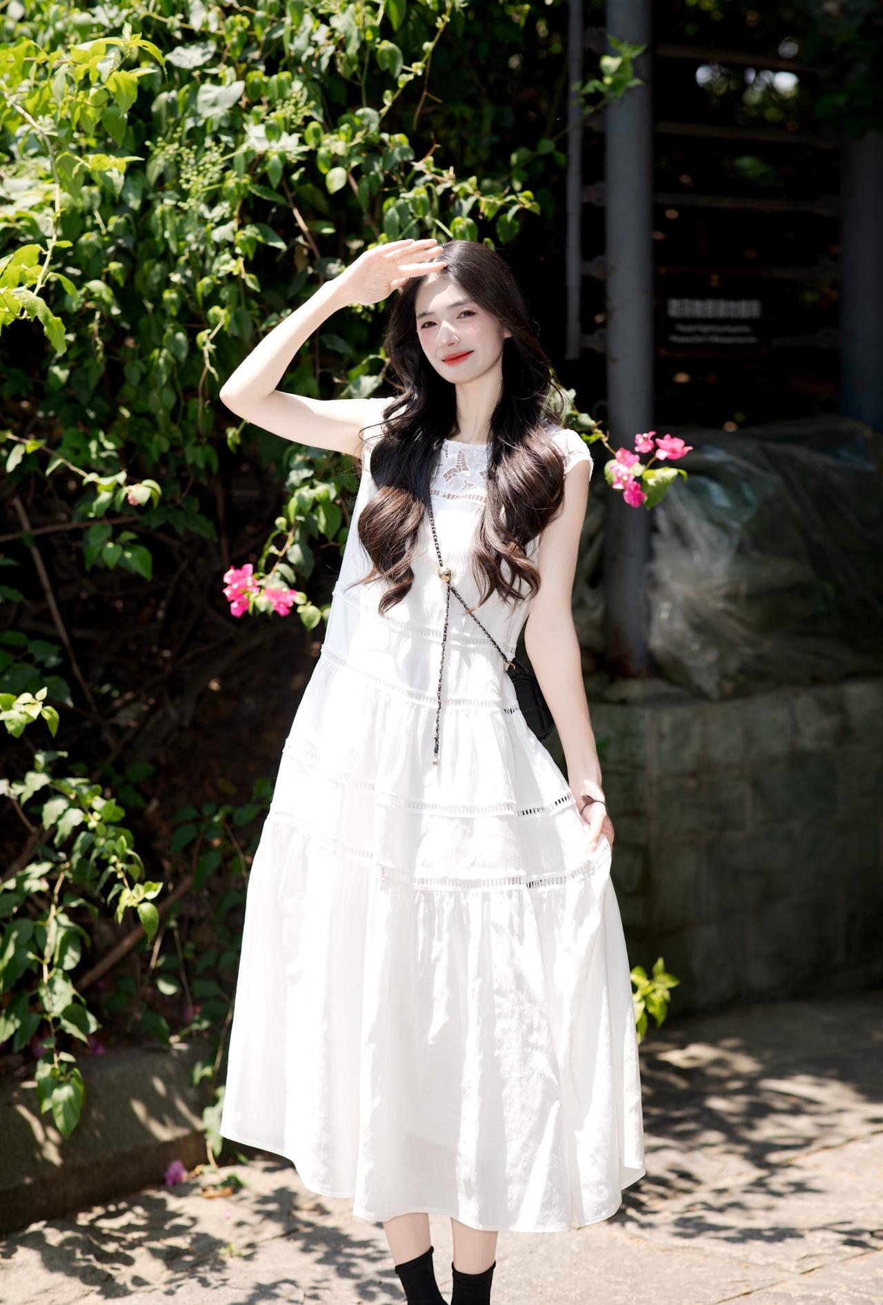 温柔风穿搭 少女感夏日ootd 无法拒绝温柔感小裙子 白月光 小白裙