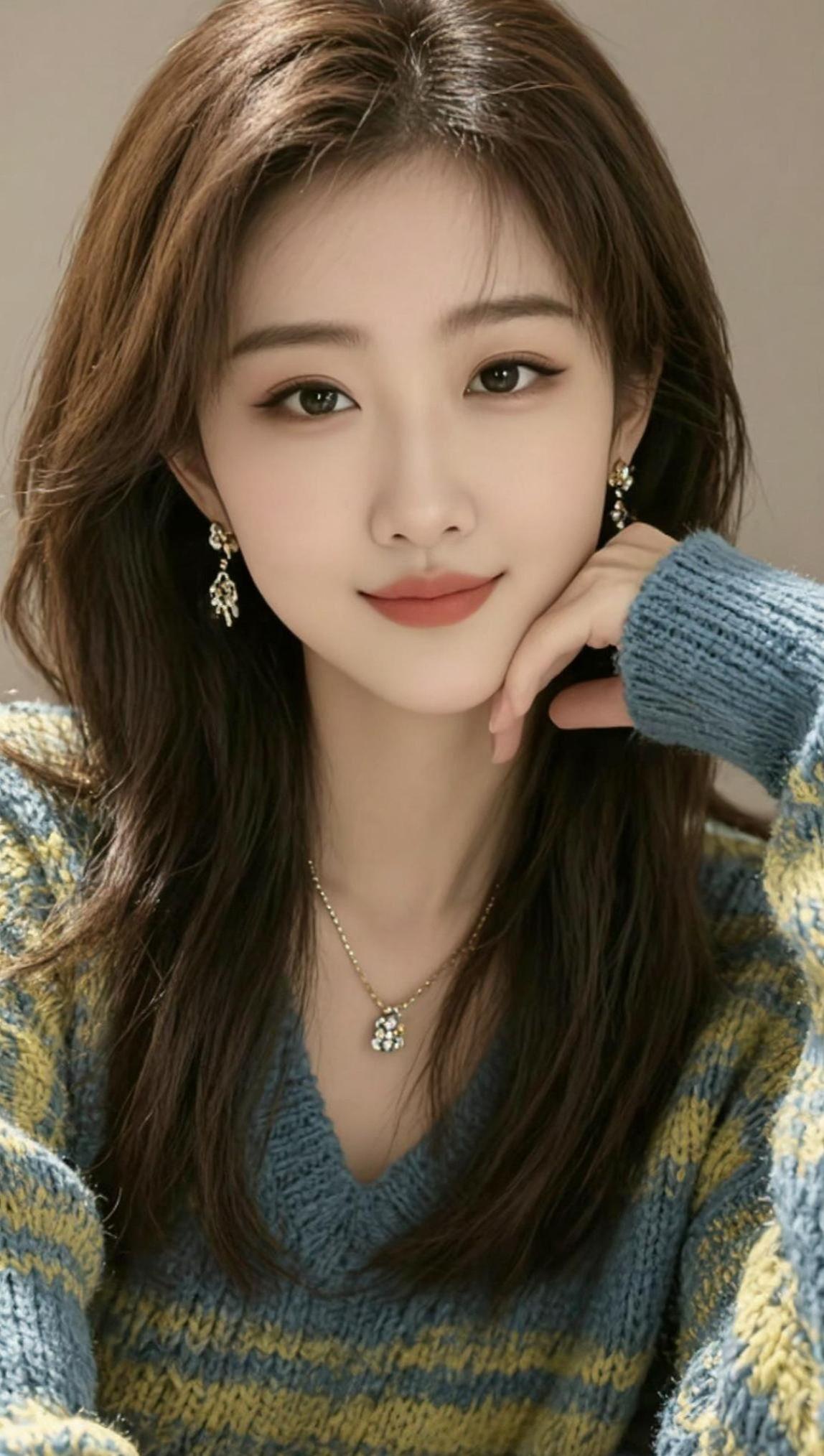 AI暖调毛衣自拍 抖音ai创作