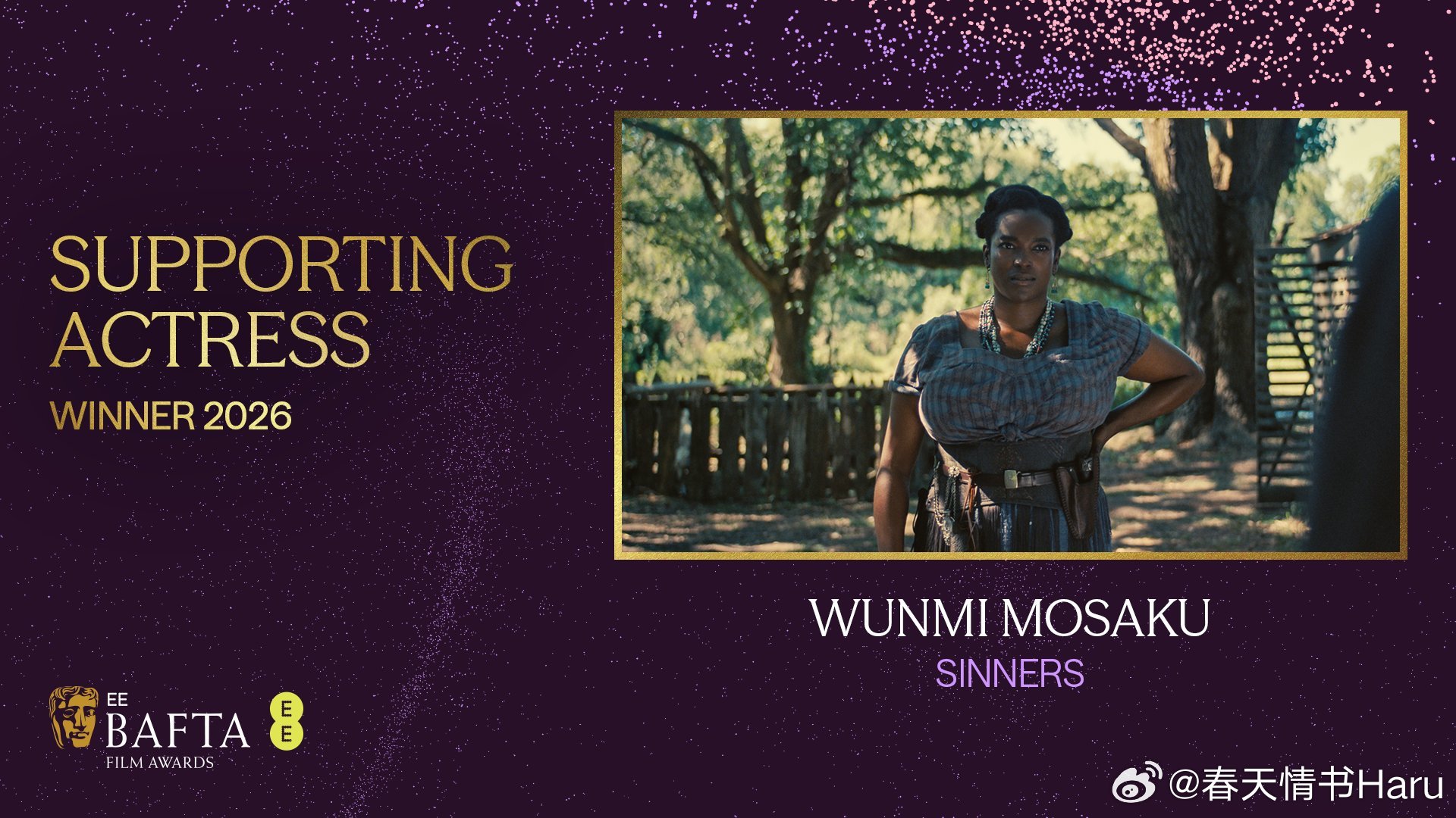 今年颁奖季四大风向标最佳女配角的获奖情况：英国电影学院奖：乌米·马萨库《罪人》金