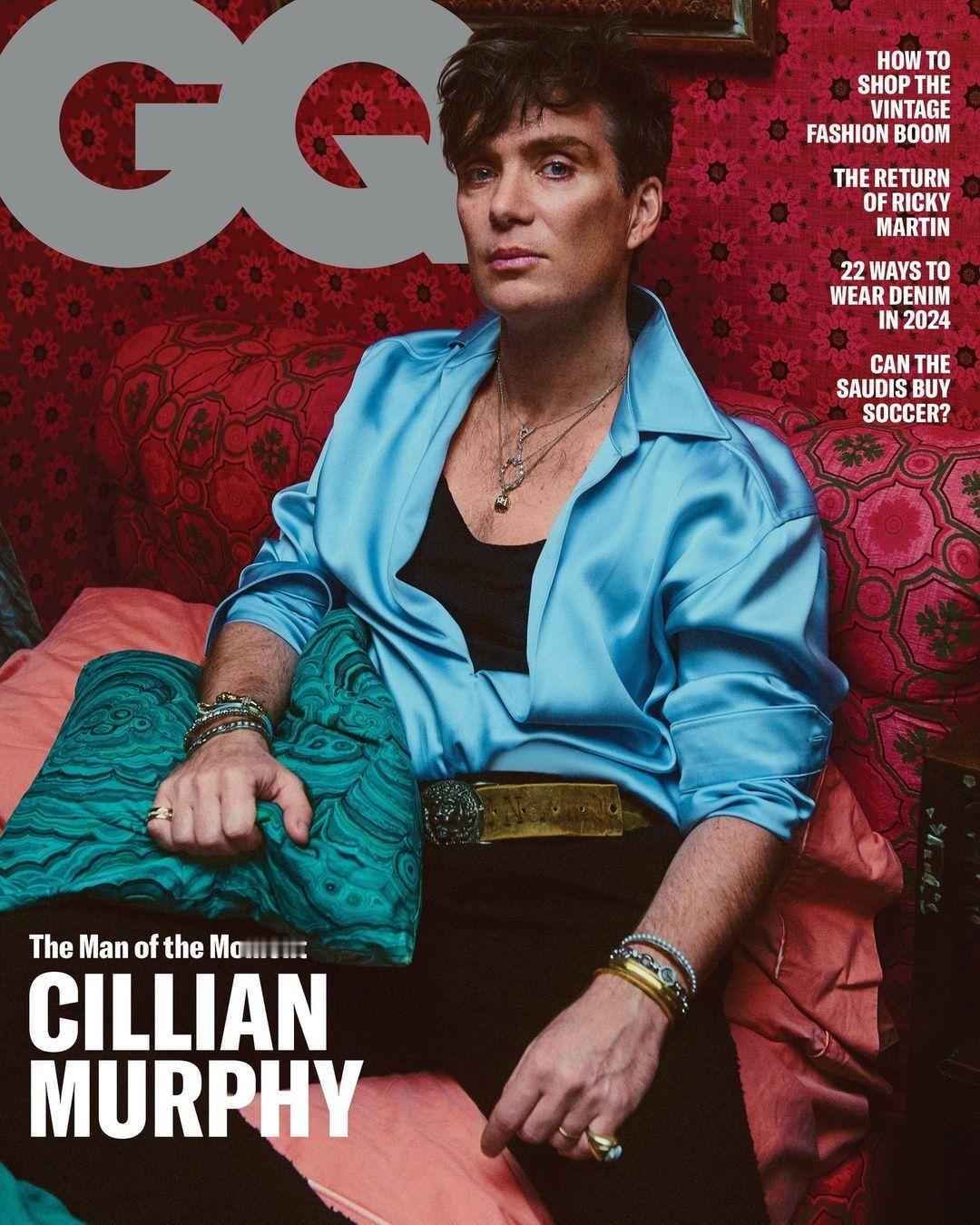 Cillian Murphy 亮相美英法意西班牙GQ 三月刊封面，全球大联动，基