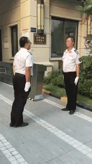 这是应该不是中国大陆的保安[捂脸]