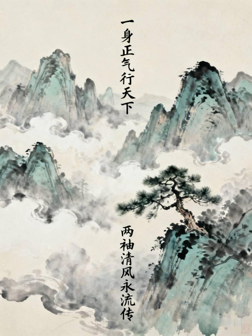 下联：两袖清风永流传。