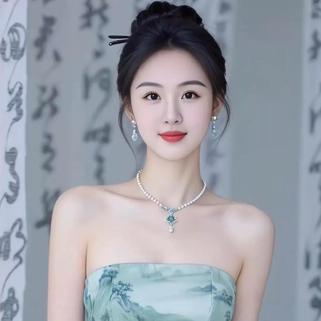 优雅的新娘造型，珍珠项链与耳环相得益彰。珍珠耳环女 新娘配饰 礼服款耳环 新娘白