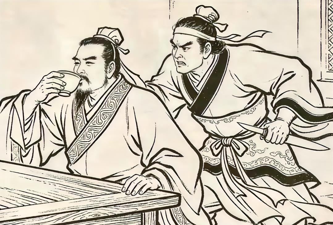 正月初一，成都大将军府大宴群僚，费祎来者不拒，一杯接一杯灌下去，酒过三巡，面颊已