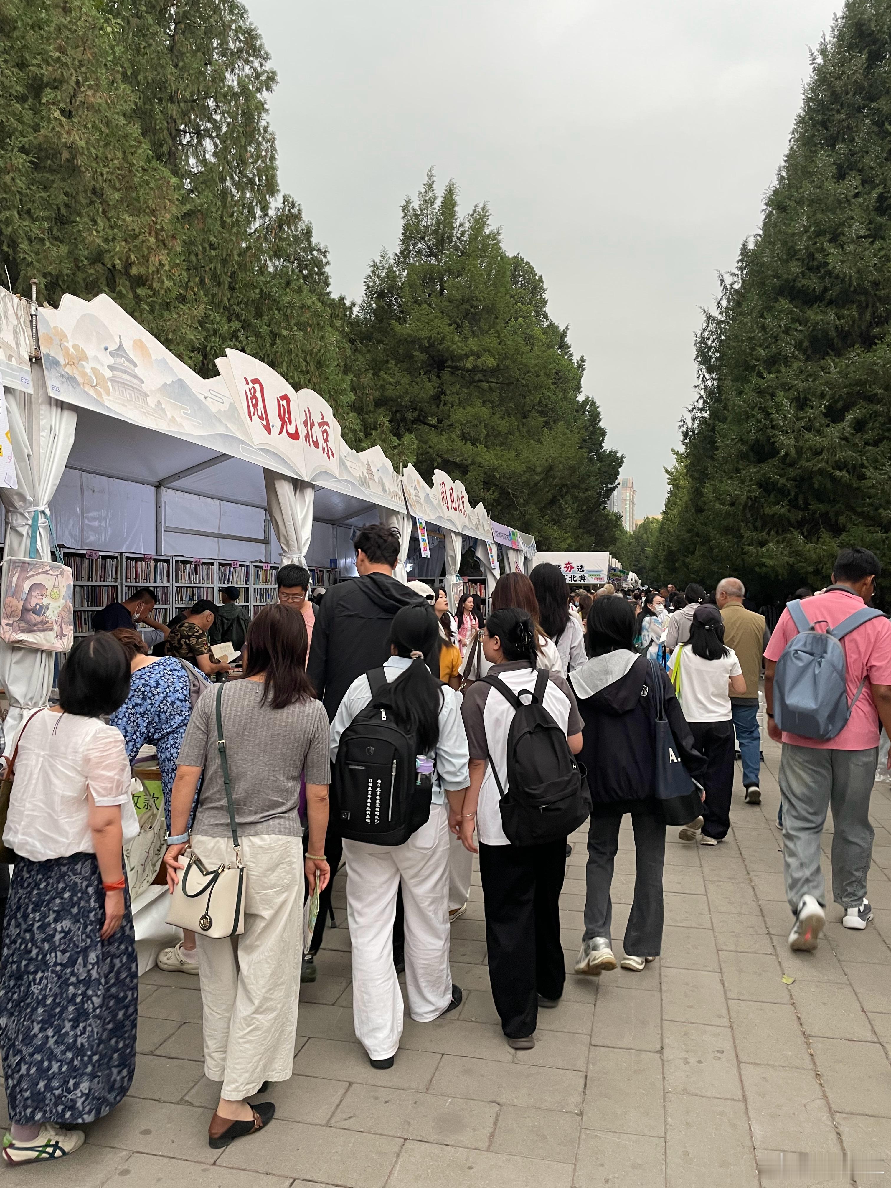 地坛书市人气不错。下图是雨前刚照的。连续逛了两个上午。冒雨回家了。 ​​​