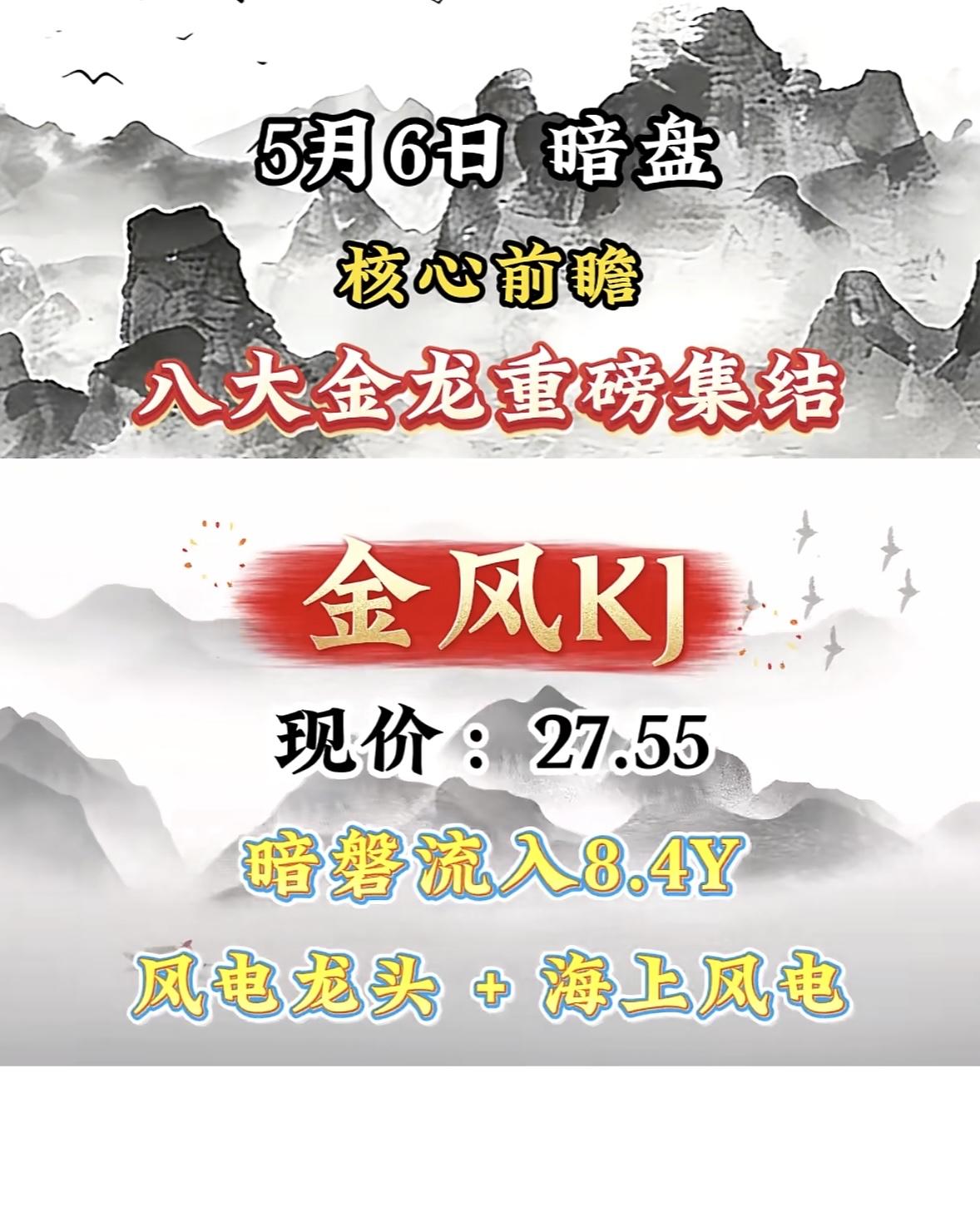 5月6日日周三暗盘隔夜挂单排行榜揭晓

5月6日暗盘隔夜挂单有大看点，八大金龙重
