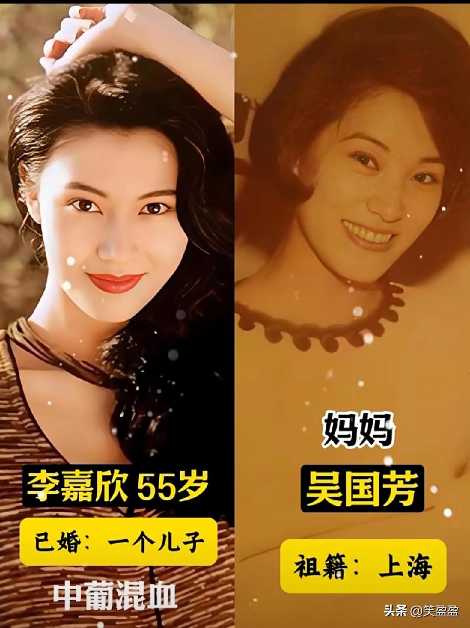 香港第一美人李嘉欣，真是中了家族颜值基因，儿子隔代遗传了外公的长相。