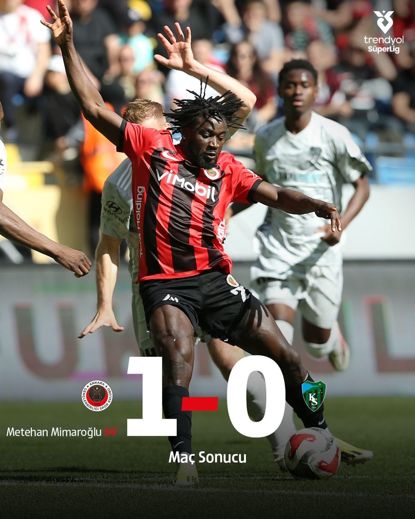 土超 青年联合主场1：0小胜科贾埃利体育队，尼昂🇸🇳第68分钟替补出场。💪