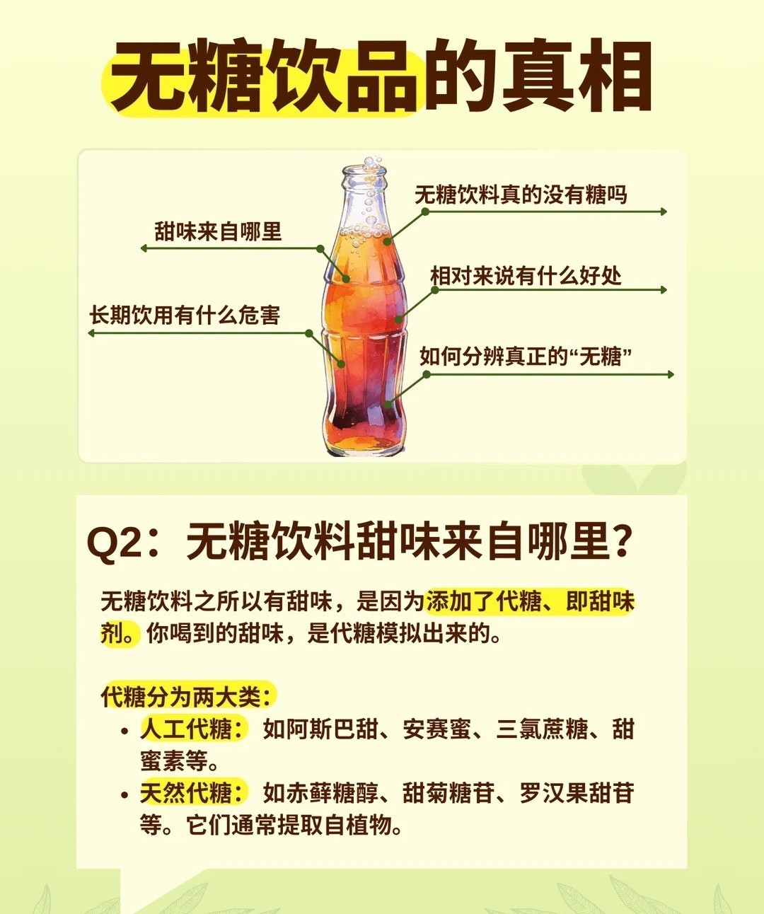 爱喝无糖饮料的天塌了 总喝无糖饮料的宝子看过来！它到底有没有糖？甜味又是咋来的？