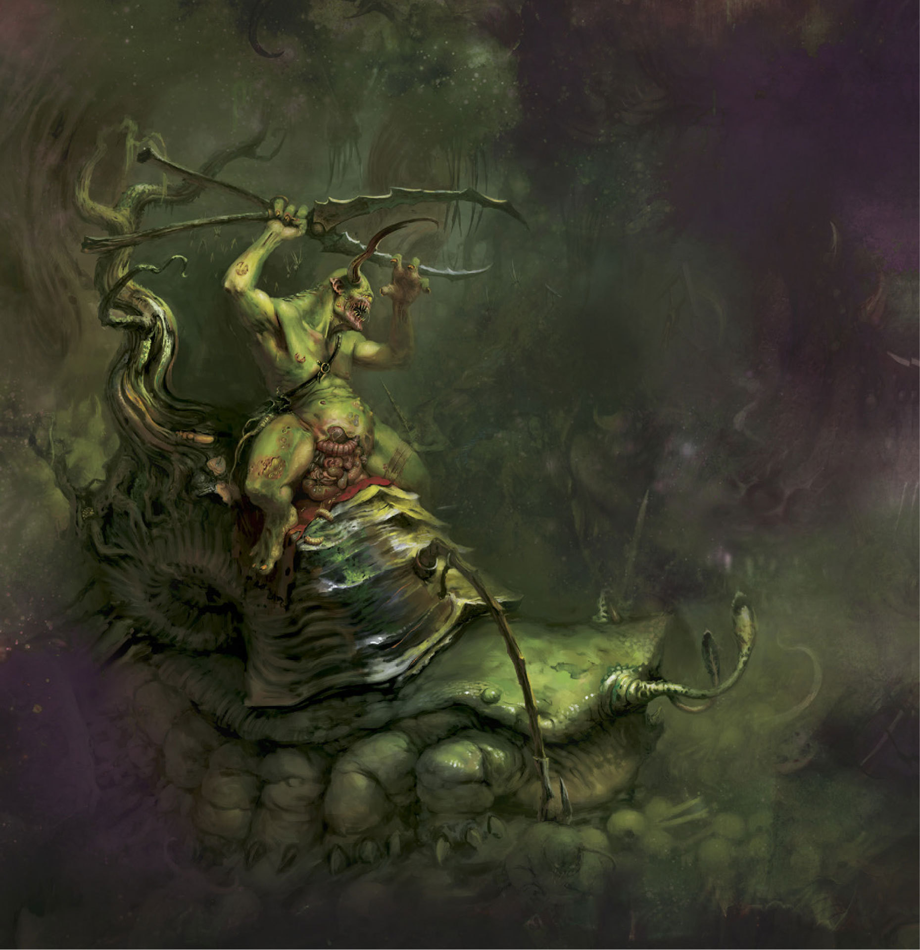 战锤40k 纳垢大魔aka.首席园丁 Horticulous Slimuxby 