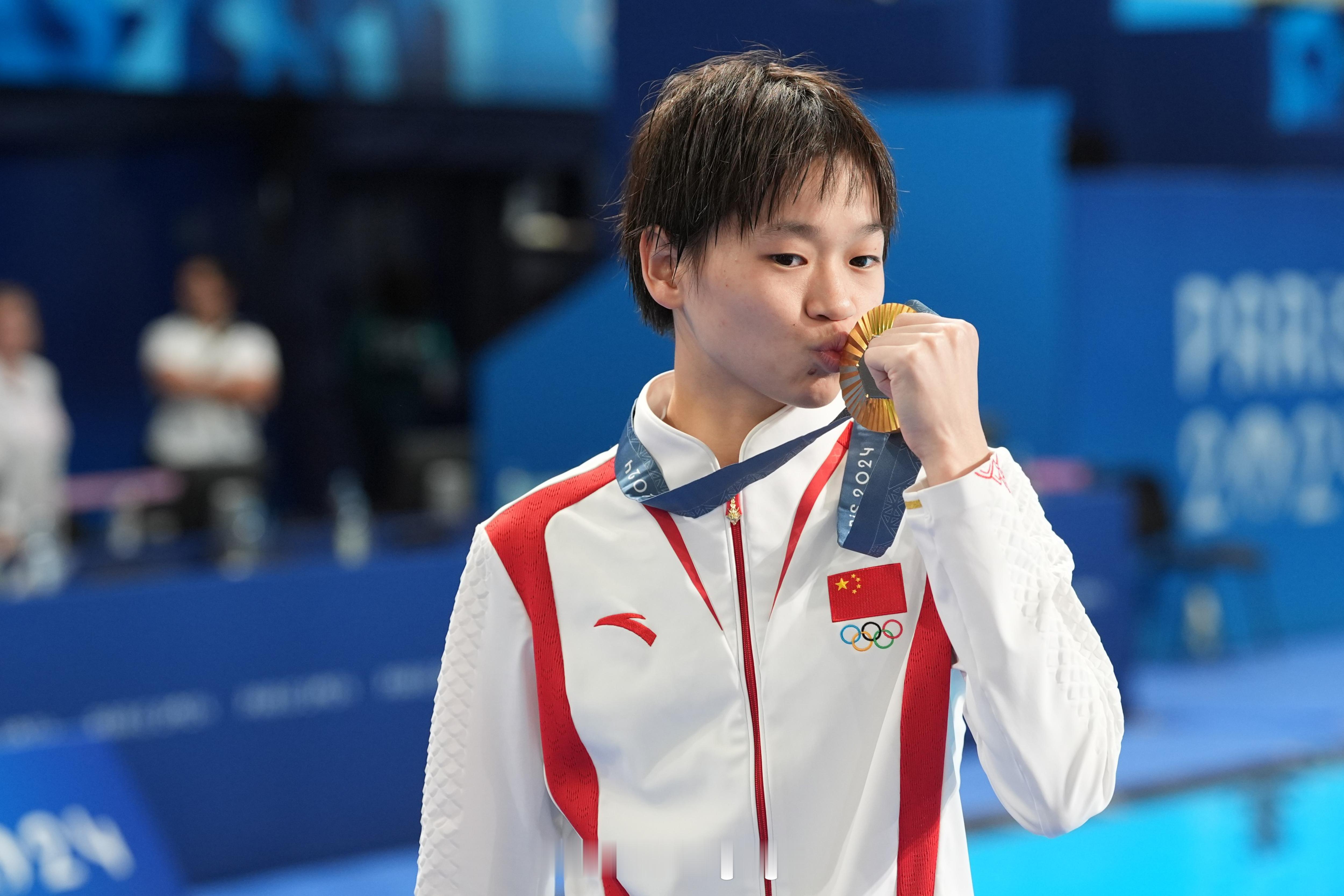 #巴黎奥运会# 中国代表团第22金🏅！中国选手全红婵以425.60分的成绩获得