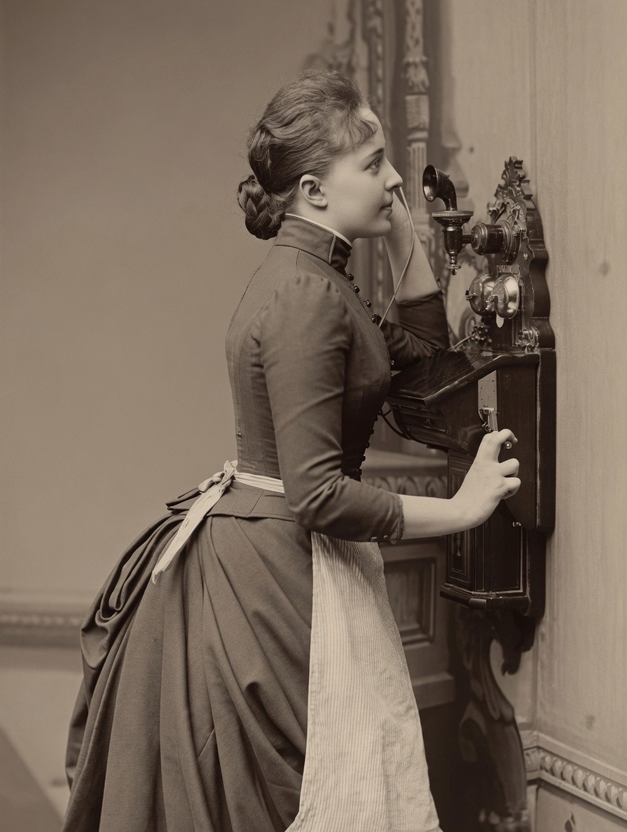 打电话的女人，1880s 