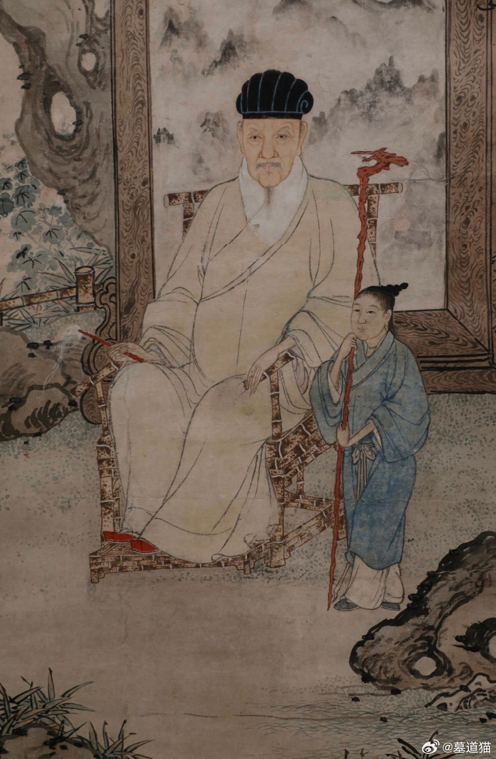 陆树声、雪山二人小像图 ￼明 叶时芳 上海博物馆 