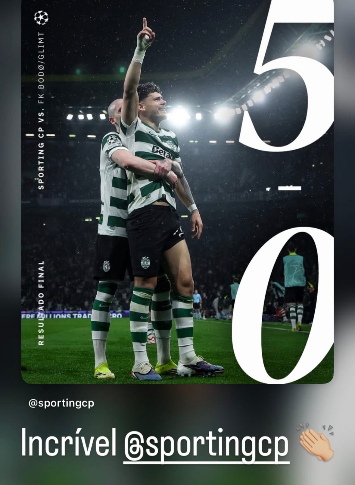 B费祝贺老东家葡萄牙体育完成逆转，晋级欧冠8强：太棒了👏曼联