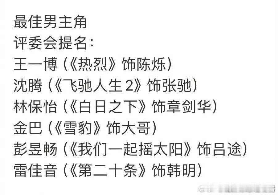 #第37届金鸡奖提名名单#王一博还是牛啊，95生首个提名金鸡影帝的，这下95生一