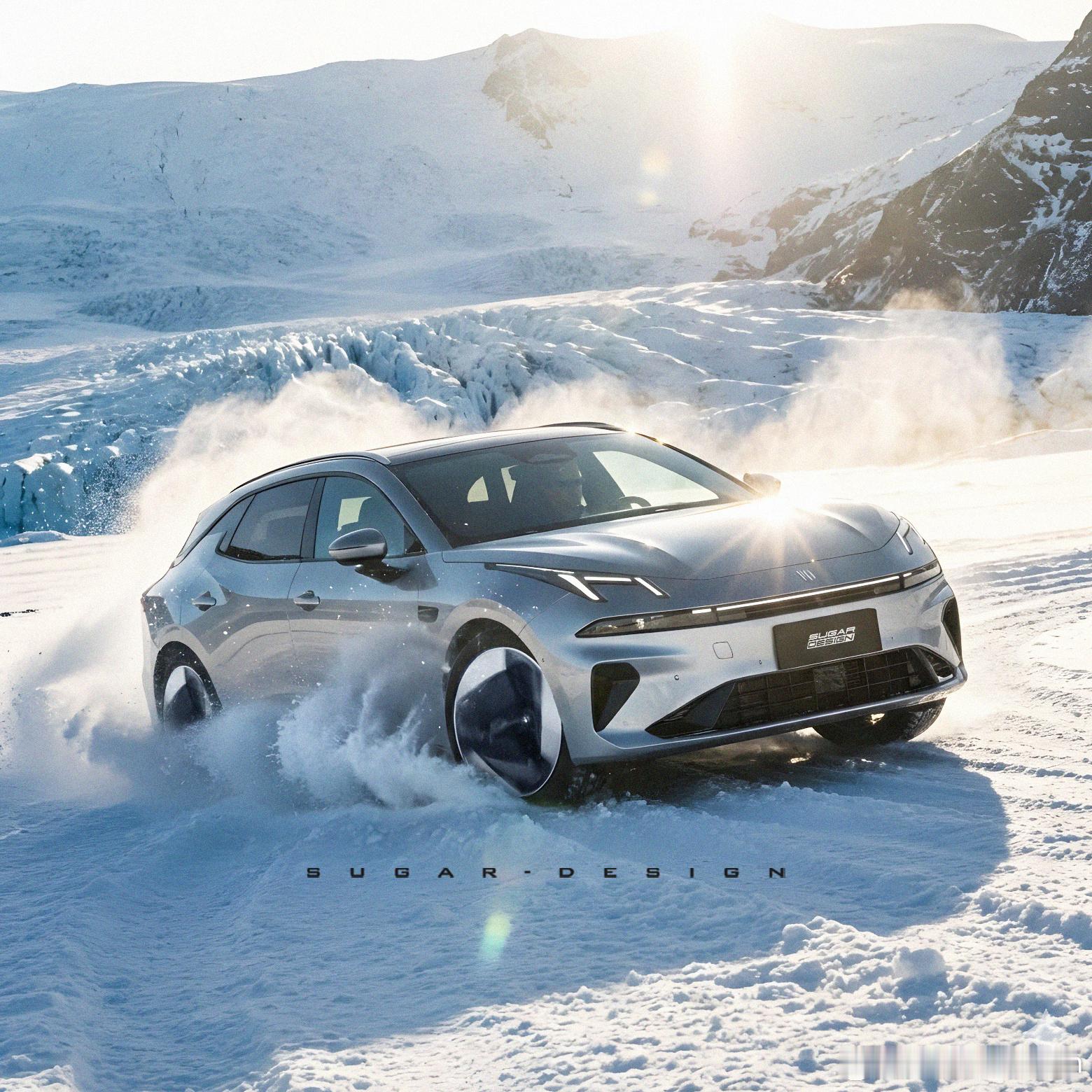 新车前沿预览我与汽车的日常 再来一套领克07猎装车新图吧！这次给他改了一个极星的