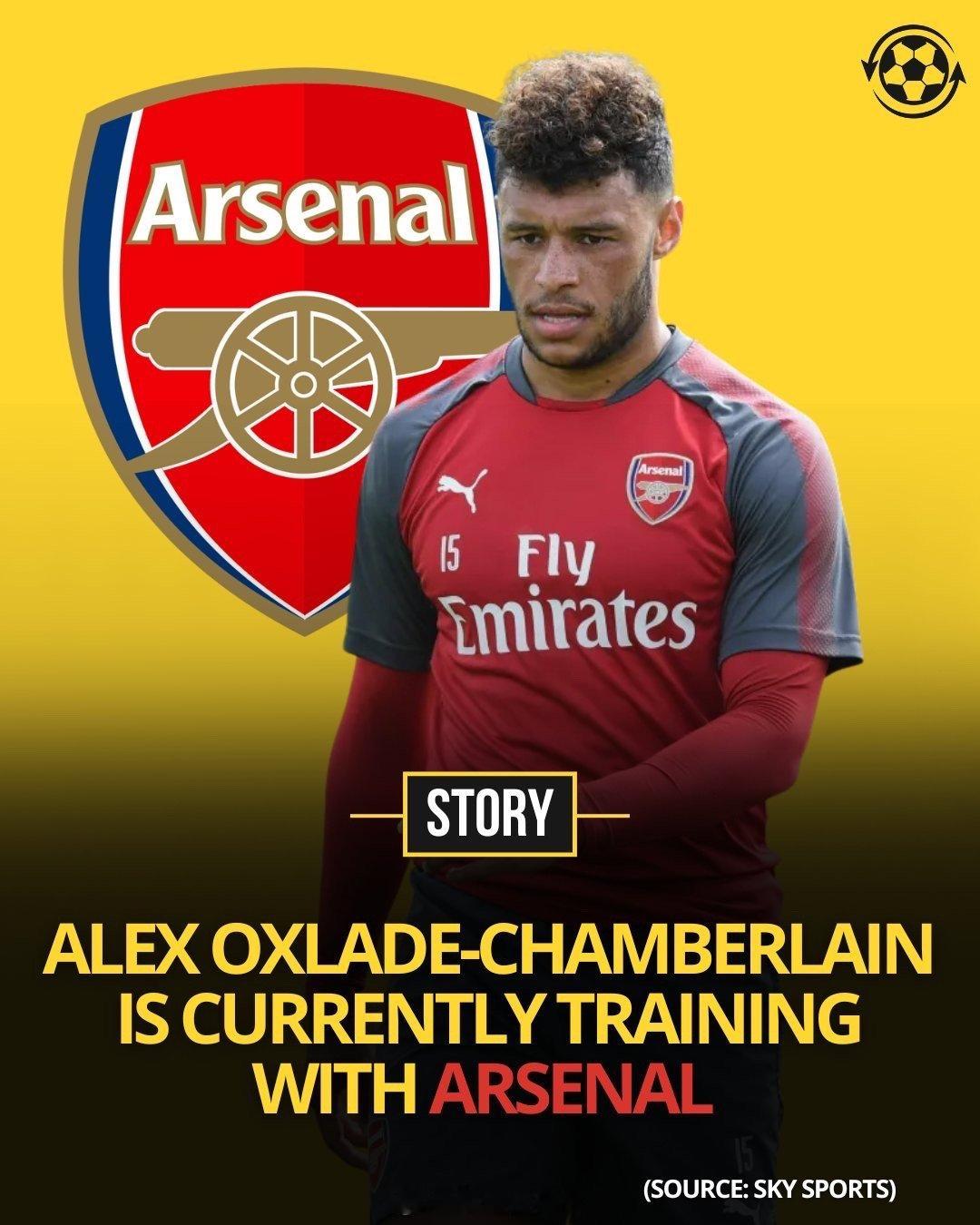 阿莱克斯·奥克斯拉德-张伯伦在8月被贝西克塔斯解约后，目前正在阿森纳训练。这位中