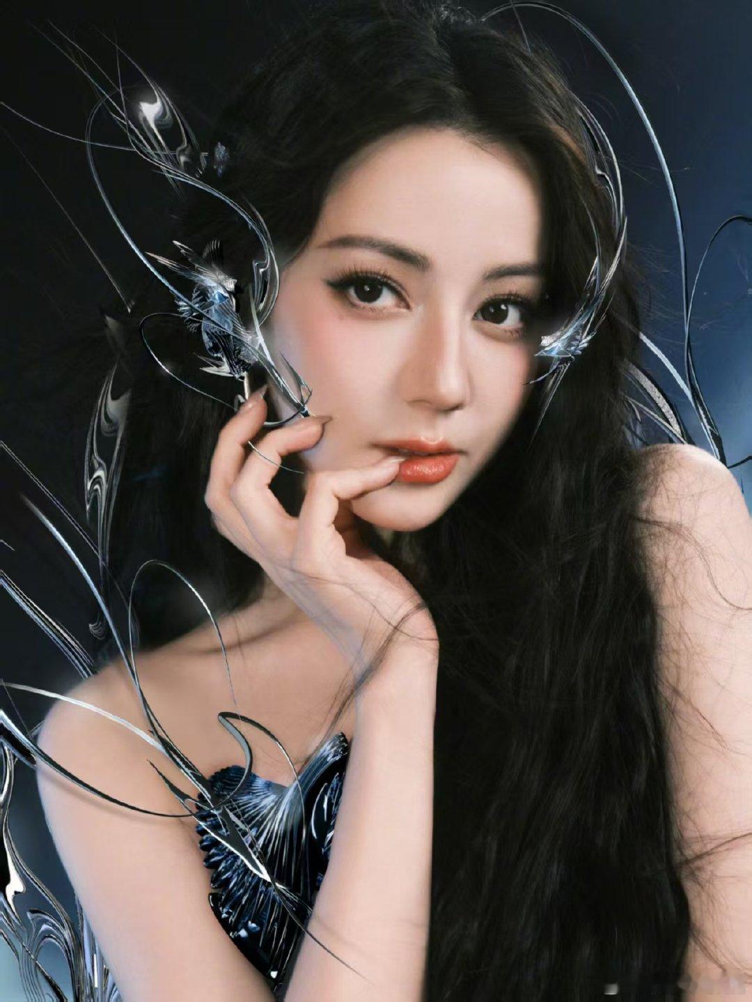 迪丽热巴成团概念照 迪丽热巴屏幕前的家人们觉得我今晚可以成团吗你好星期六 听到迪