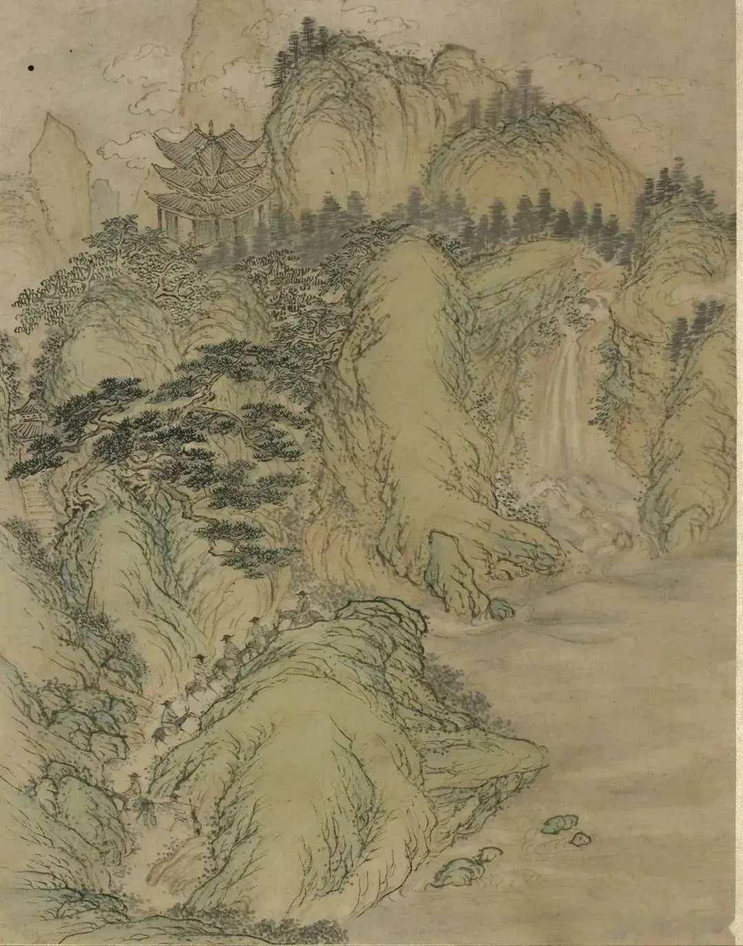 明 张经《山水册》。张经，初姓蔡，字廷彝，号半洲，福建福州府侯官洪江乡（今属福州