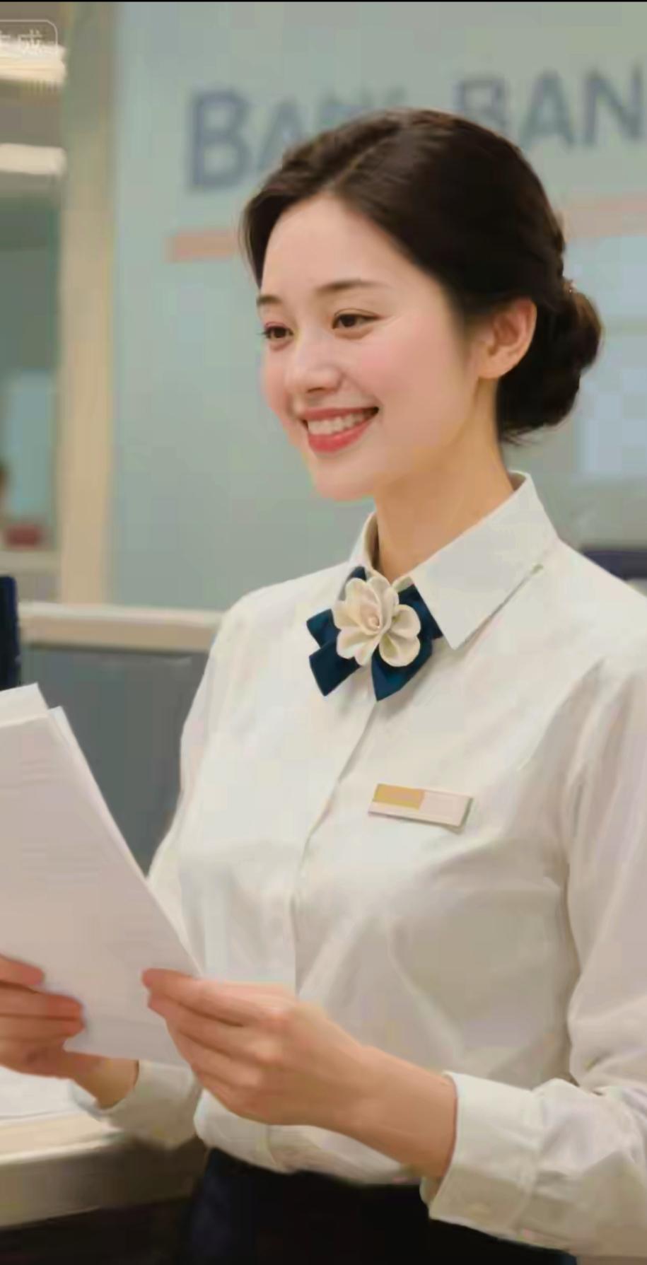 元气满满的银行职员，微笑服务每一天！😊💼