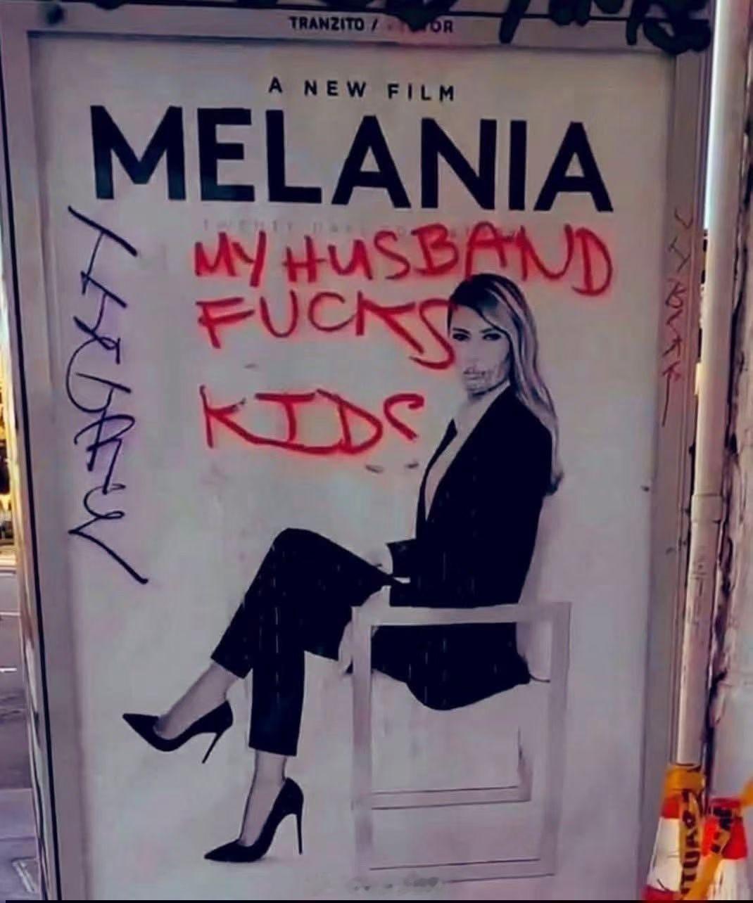 洛杉矶的《梅拉尼娅》电影海报基本被全部破坏 