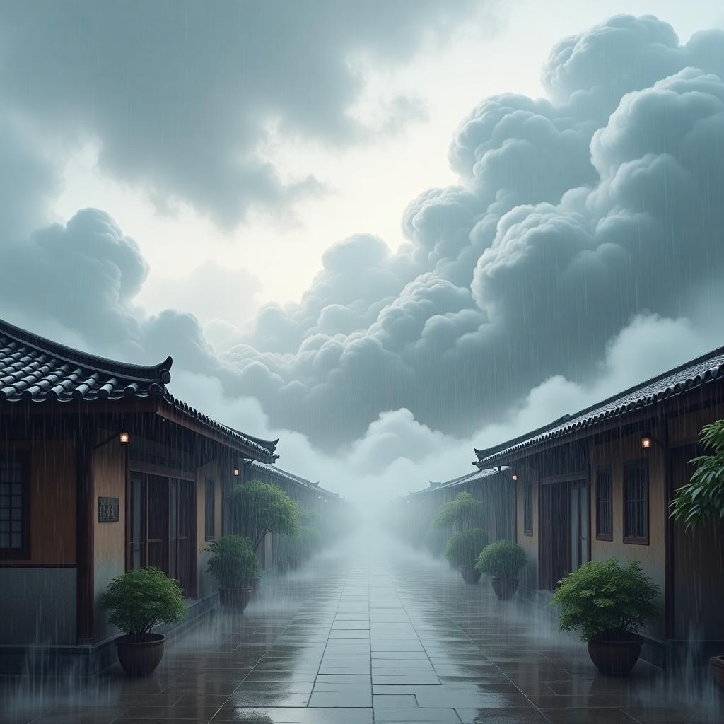 逢考必下雨，宋 ·蘇轍《集賢殿考試罷》雲：「卷聲風雨中庭起，筆勢雲煙累幅長。」答