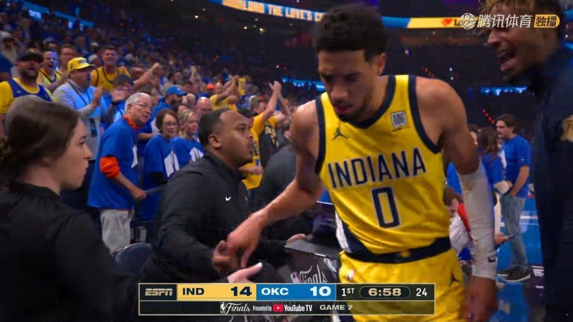 进进进！哈利伯顿开局三分4中3🔥NBA新王登基 雷霆步行者抢七大战 ​​​