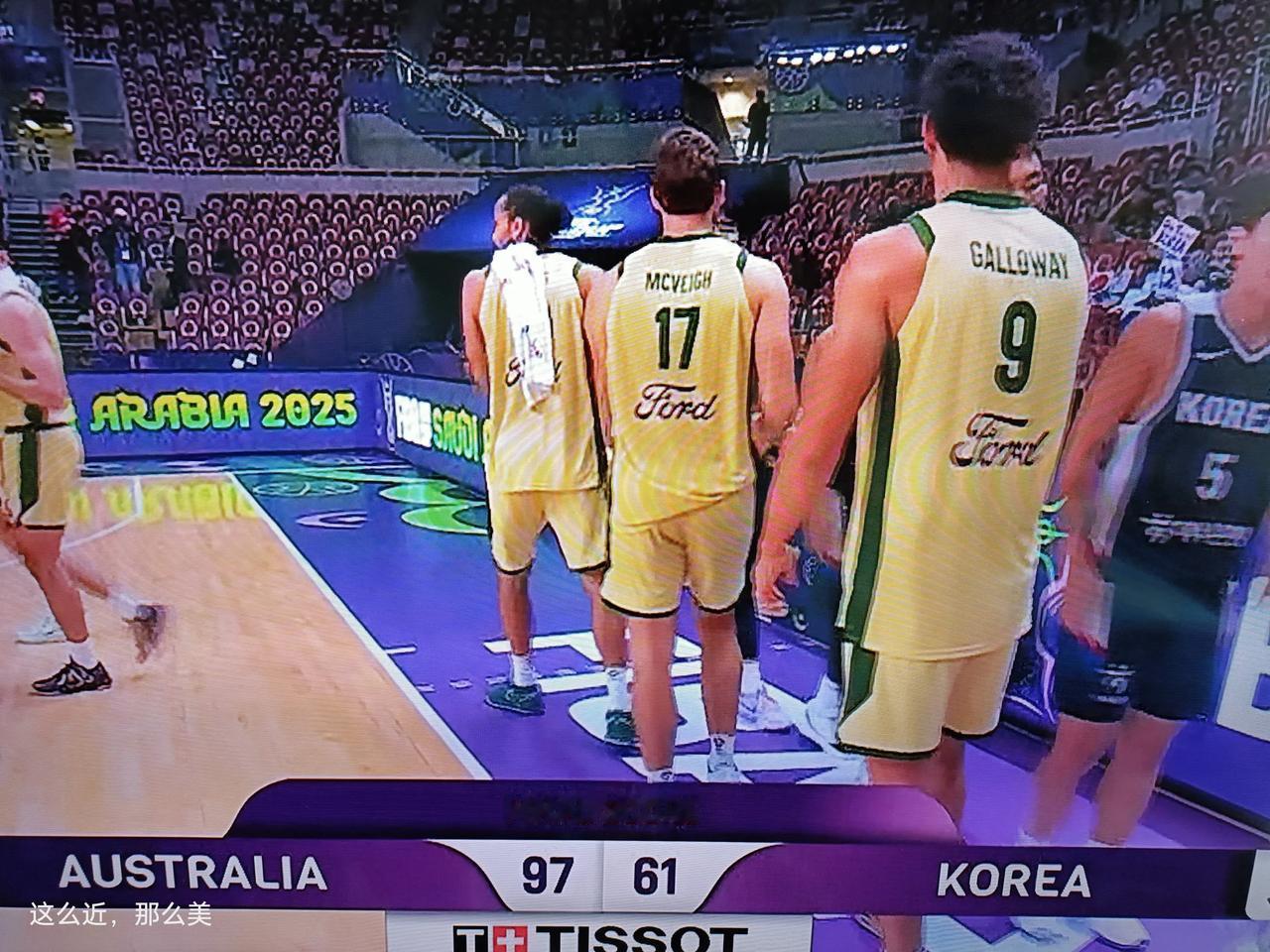 沙特男篮亚洲杯，
澳大利亚男篮轻松赢下韩国男篮36分，
韩国男篮很不适应，
澳大