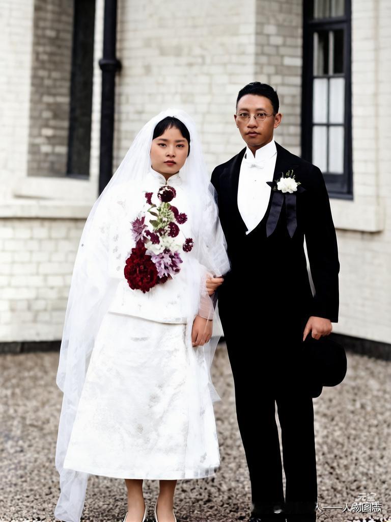 一大代表，中共早期党员李汉俊结婚照