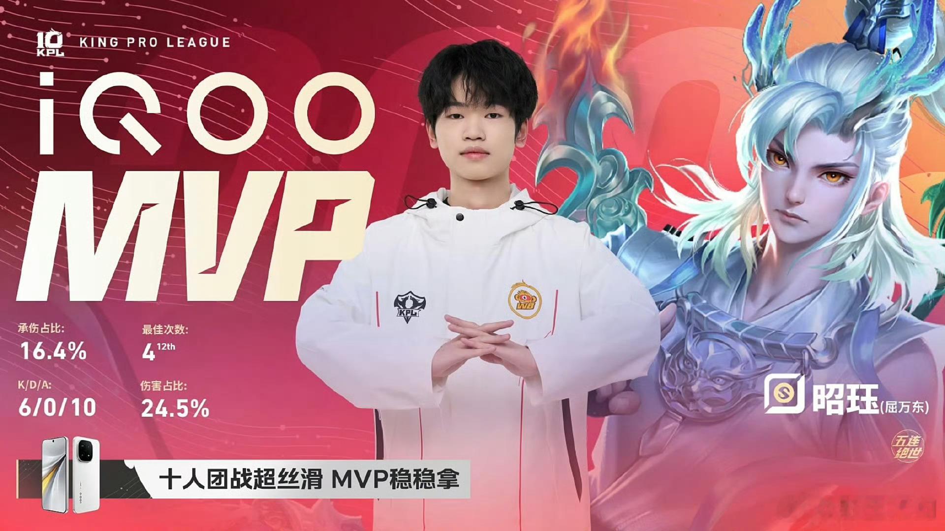昭珏敖隐MVP.WB对战AG恭喜WB2比0AG先到赛点！昭珏这把的龙人稳中带C这
