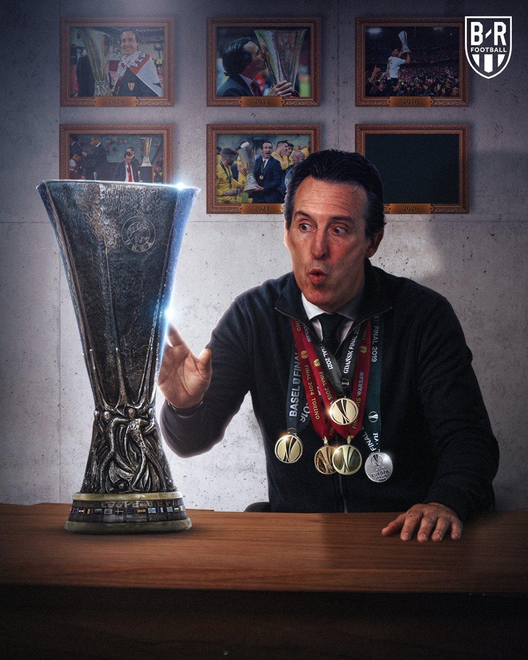 2014年：🏆塞维利亚2015年：🏆塞维利亚2016：🏆塞维利亚2019：