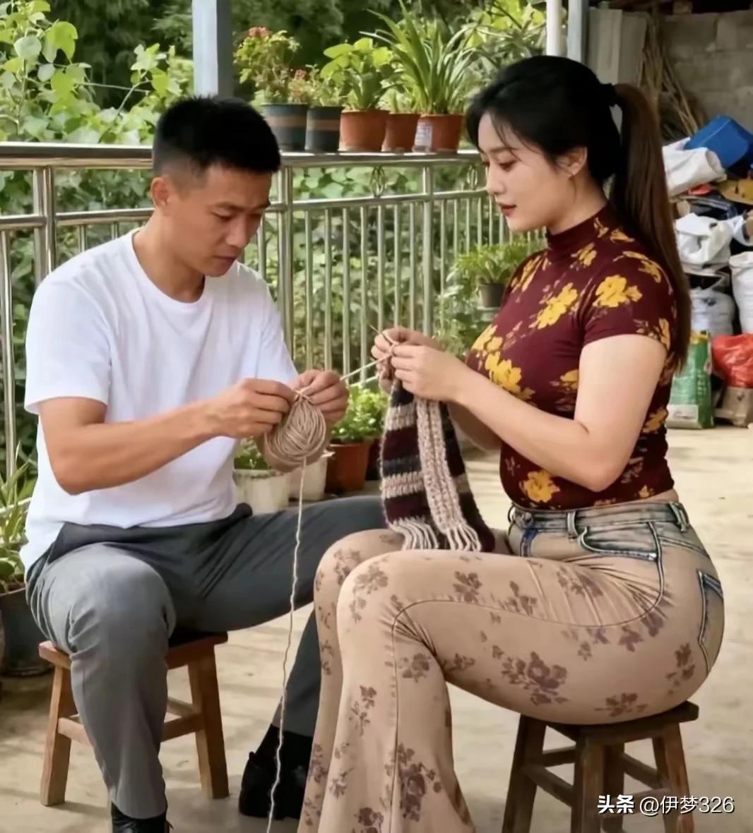 小伙媳妇手艺巧，
百里挑一不好找。
相亲相爱鸳鸯配，
举案齐眉共偕老。