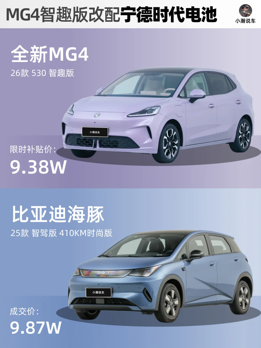 智趣版MG4电池改配宁王！某豚：不让活了？