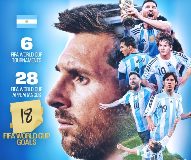 2026年世界杯小组赛，阿根廷2-0击败奥地利，39岁的梅西梅开二度，世界杯总进