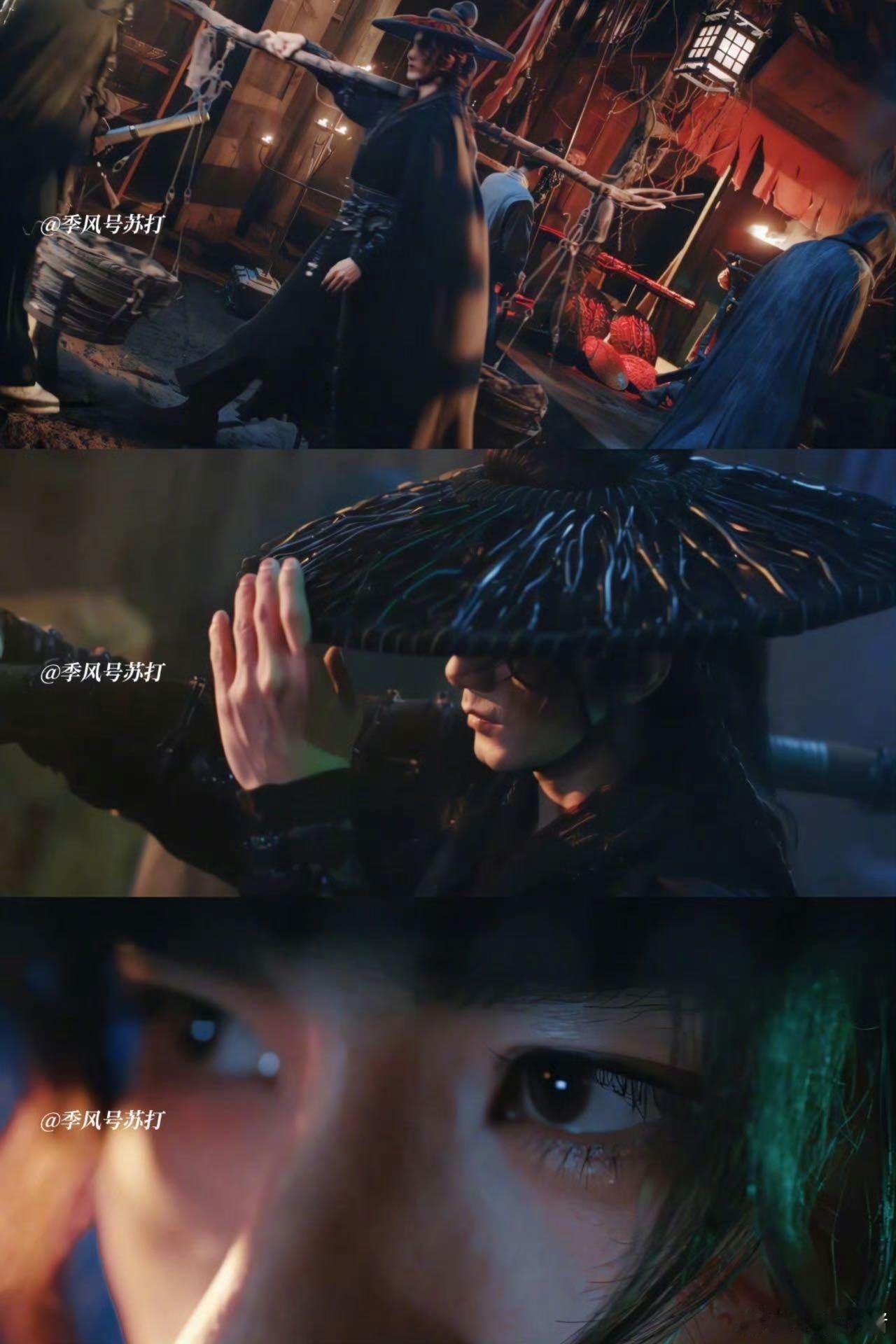 肖顺尧这双眼睛就该大特写 建议古装半永久！这双眼一戴斗笠，整个武侠宇宙都活了。 