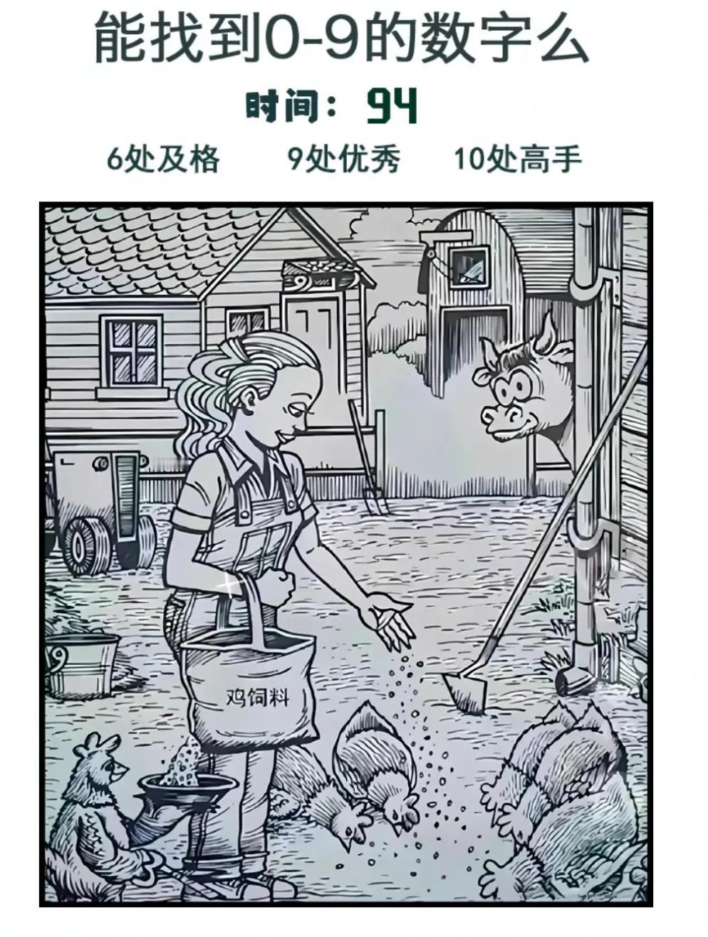 试一试，能找到0-9的数字吗