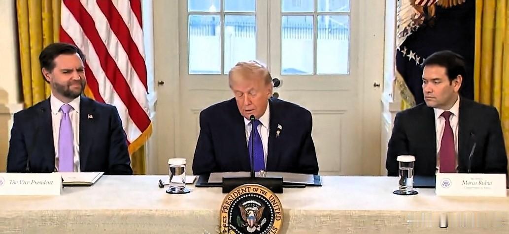 特朗普称赞副手们工作出色，“感谢副总统万斯，他工作非常出色，还有国务卿鲁比奥，同