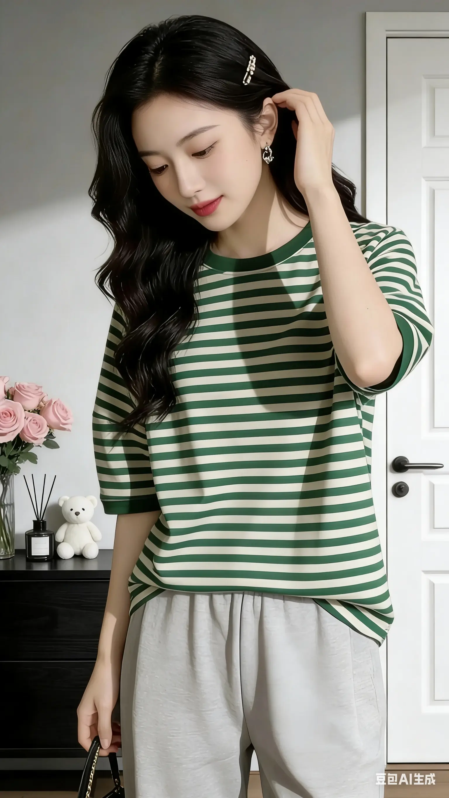 穿衣自由不被定义 穿出你的时尚你的感觉 条纹t恤 梨形身材穿搭 开春搭配