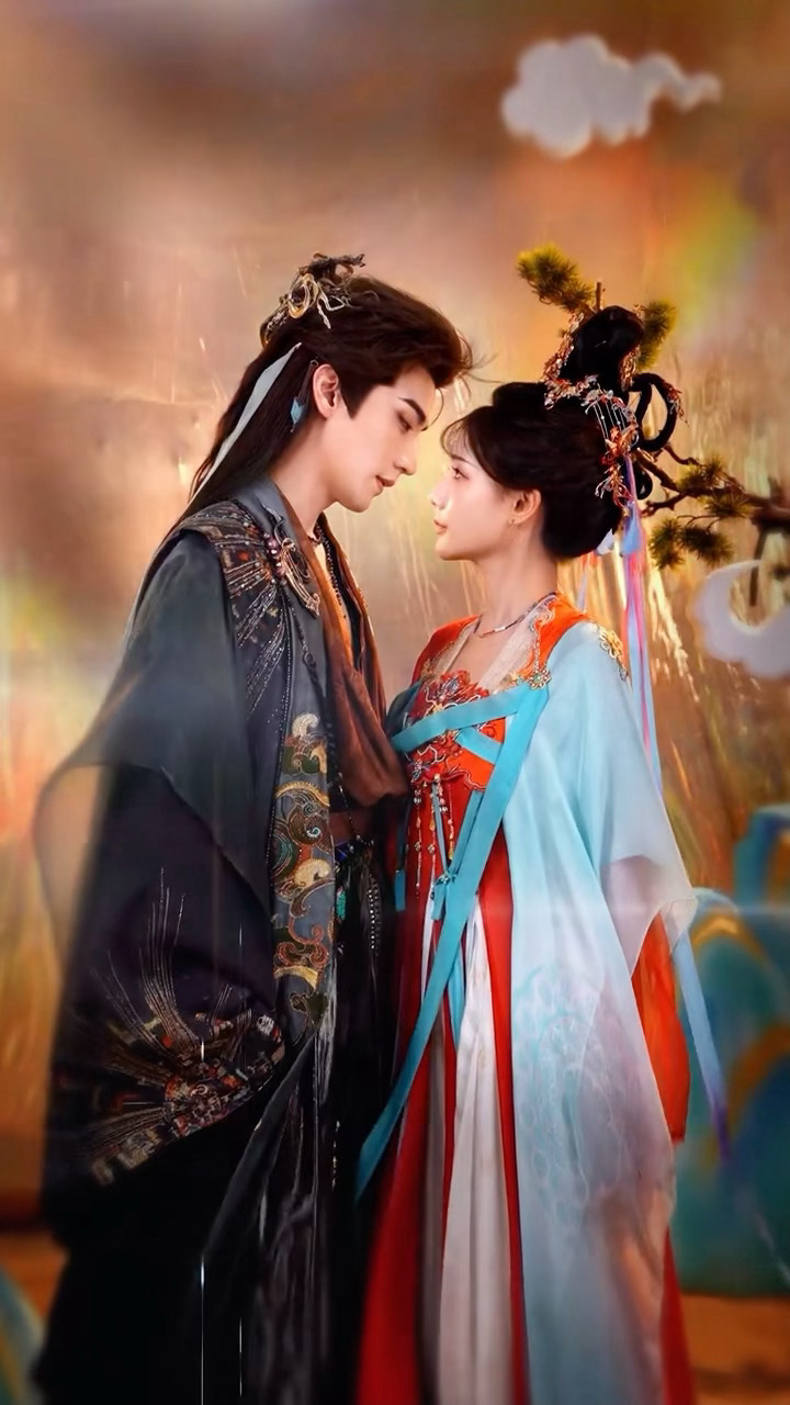 李一桐、陈鑫海古乐风华录预约量破100万海报，恭喜🎉期待早日见面！