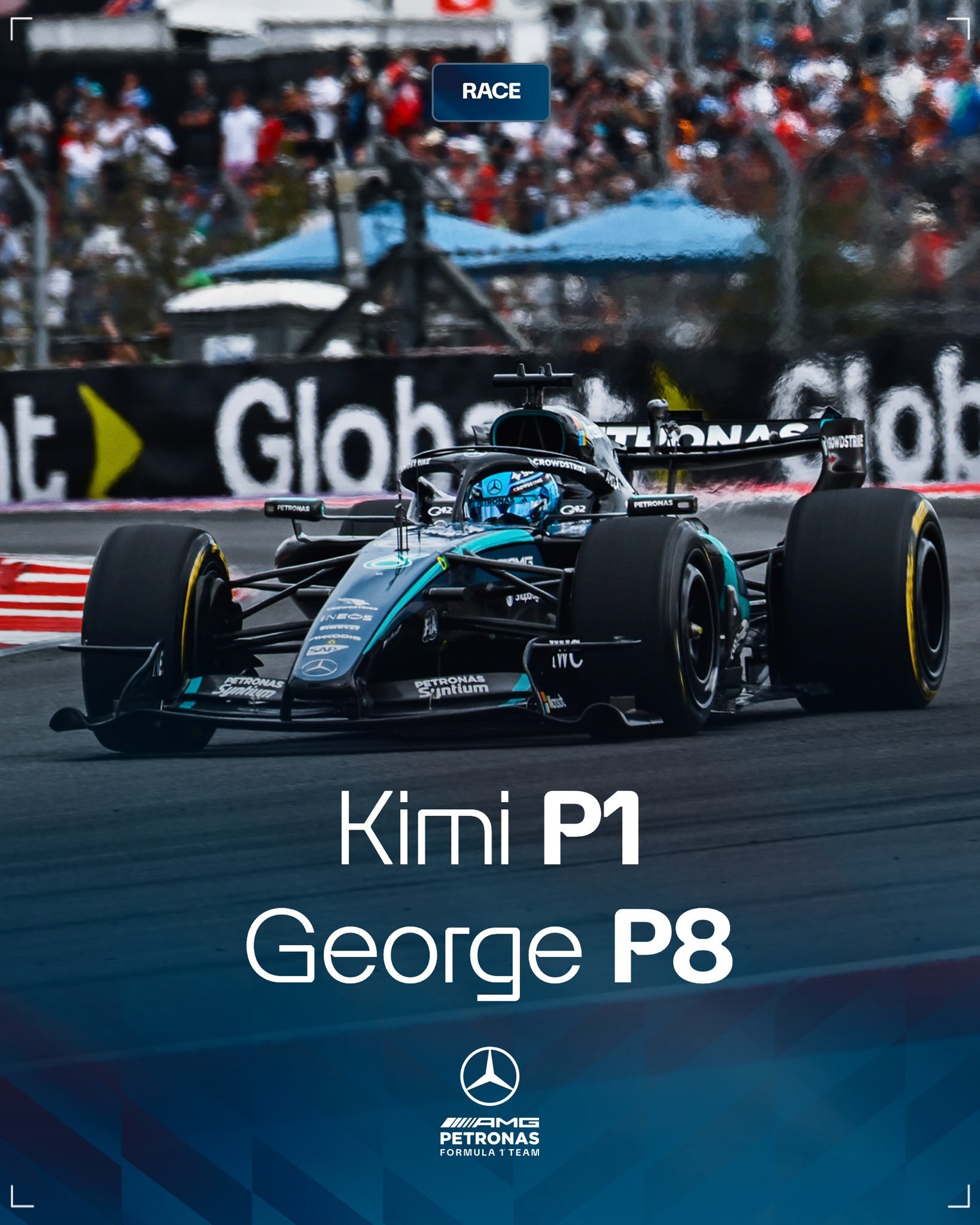 2026赛季F1美国🇺🇸大奖赛 正赛最终成绩👀梅赛德斯车队车手安东内利杆位