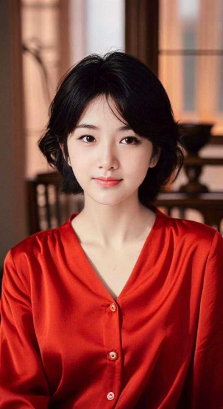 AI扩图 AI红韵佳人