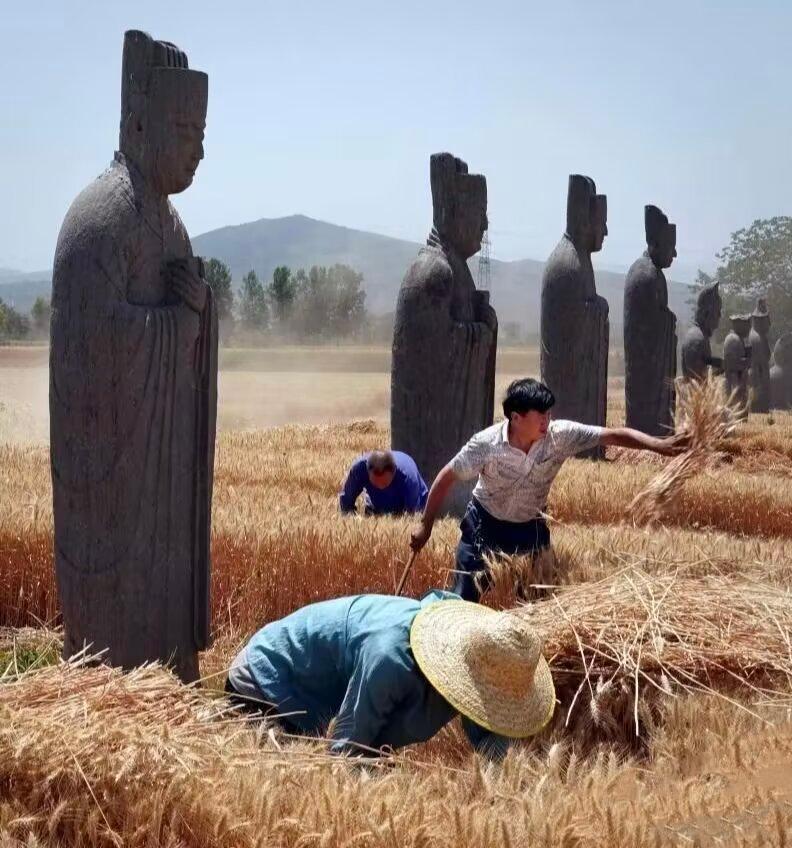 不是没有艺术韵味，
而是满满的思想内涵。
几千年了，
他们还是高高在上，
俯身劳