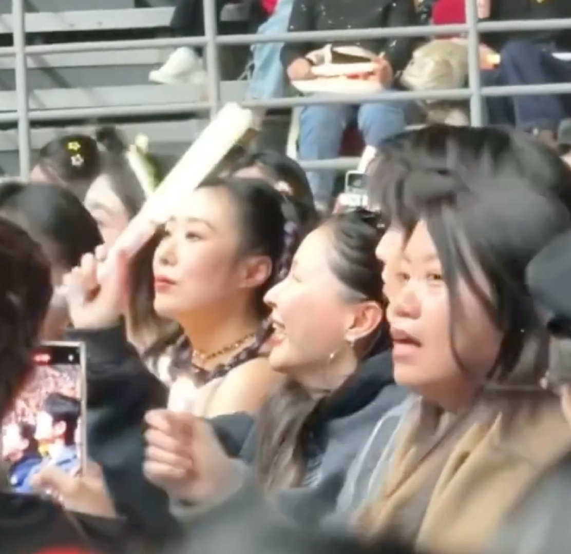11月16日，有网友拍到 金靖 一起看刘宇宁演唱会，张凌赫还把刘宇宁的应援棒甩飞