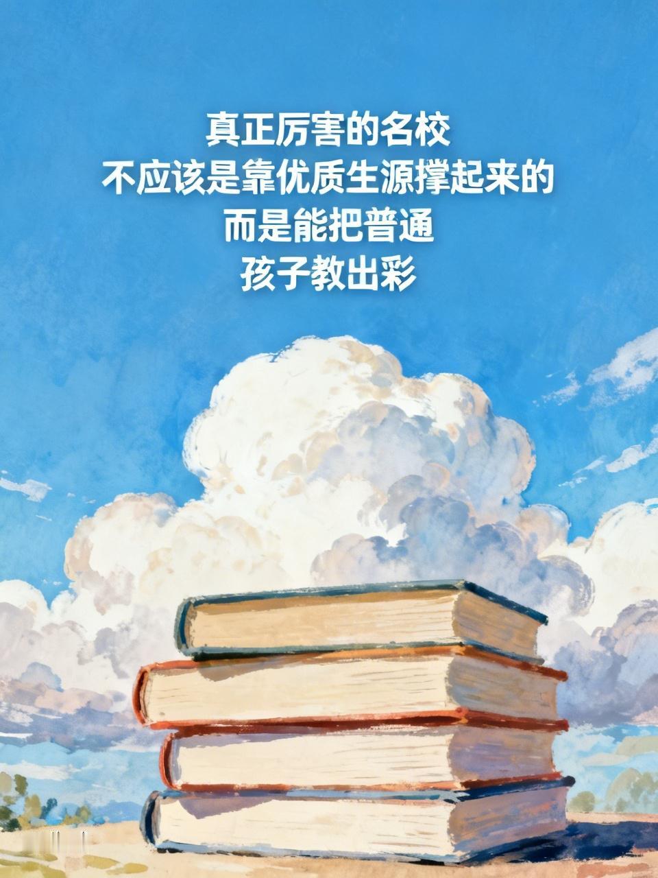 【微信好友说，真正厉害的名校，不应该是靠优质生源撑起来的，而是能把普通孩子教出彩