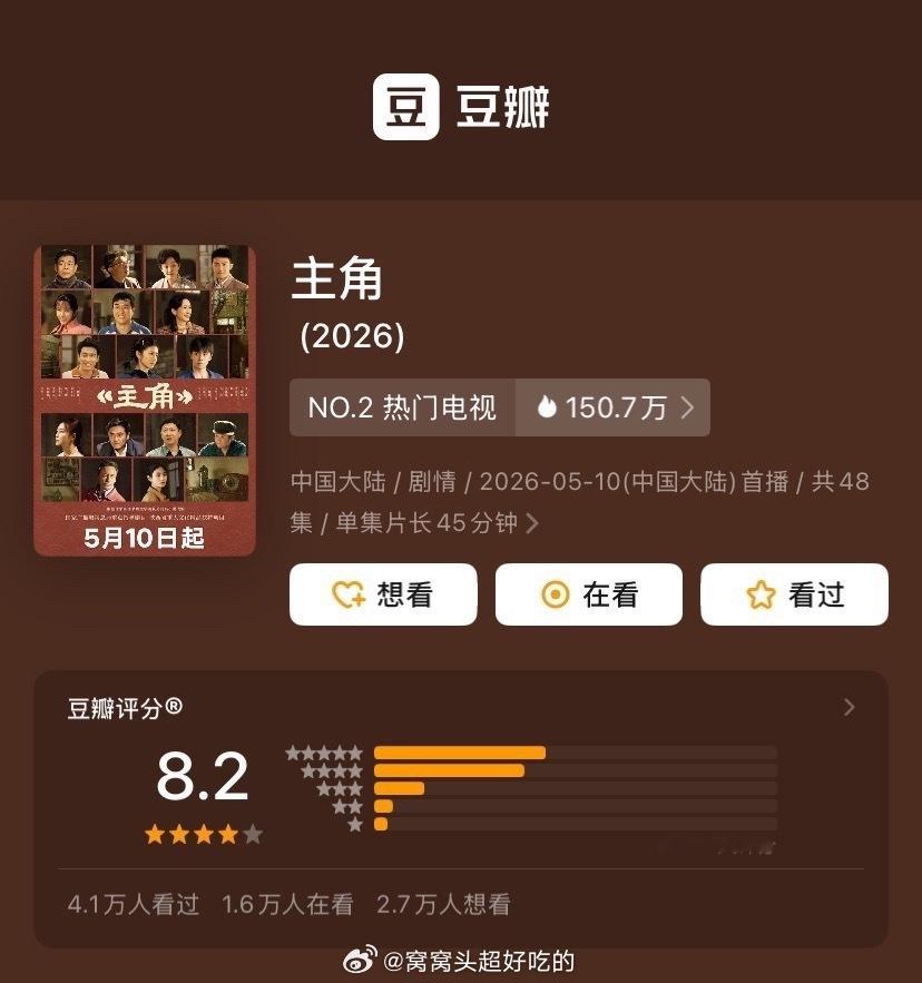 主角开分8.2，打分人数5.2w，符合体感吗 