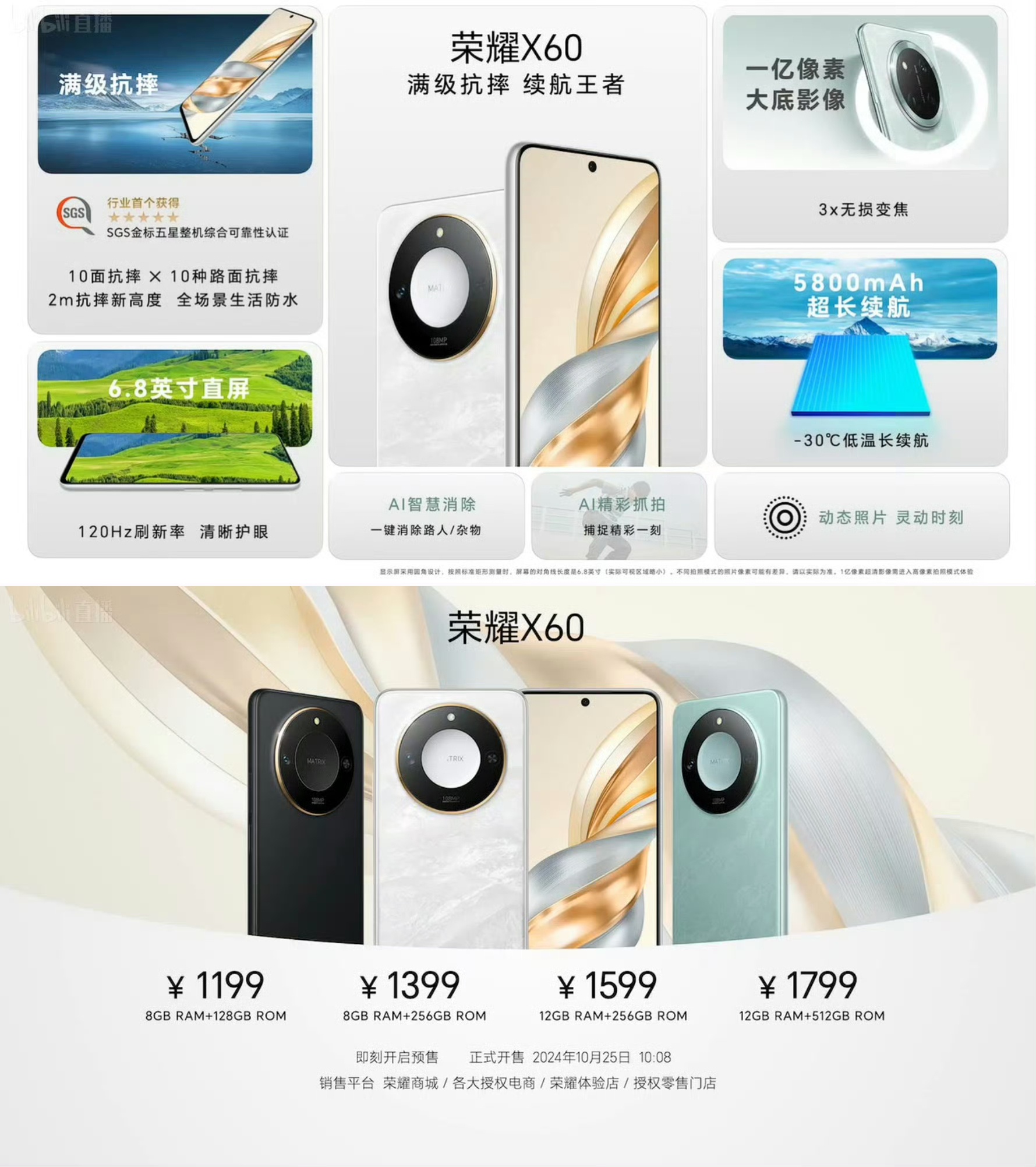 #新机来了# 荣耀X60系列正式发布标准版1199元起；荣耀X60 Pro 14
