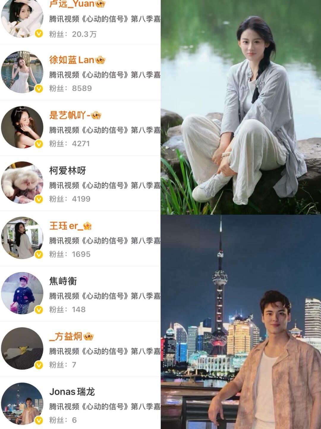 心动的信号8素人嘉宾这一季盲猜人气王心动的信号8｜心动的信号[超话] ​​​