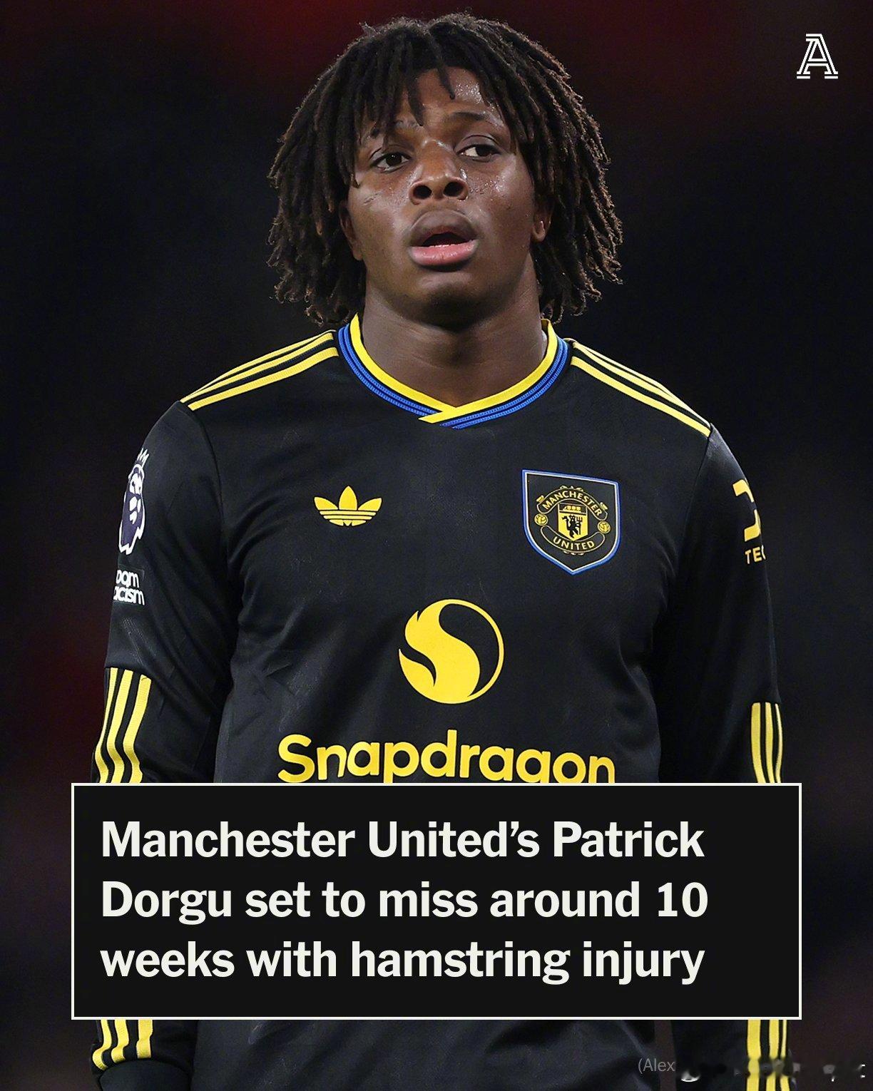 曼联跟队TA LW：多尔古腿筋拉伤，预计伤缺十周。ManUtdspot曼联英超联